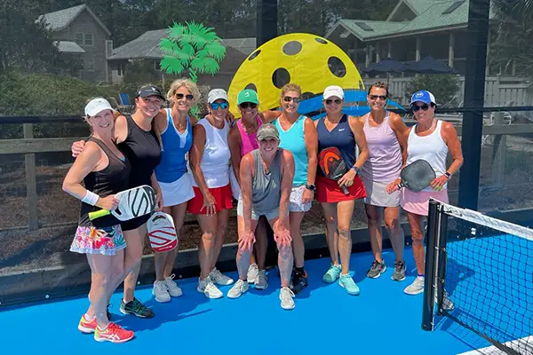 Image of women's group at South Beach Pickleball Club